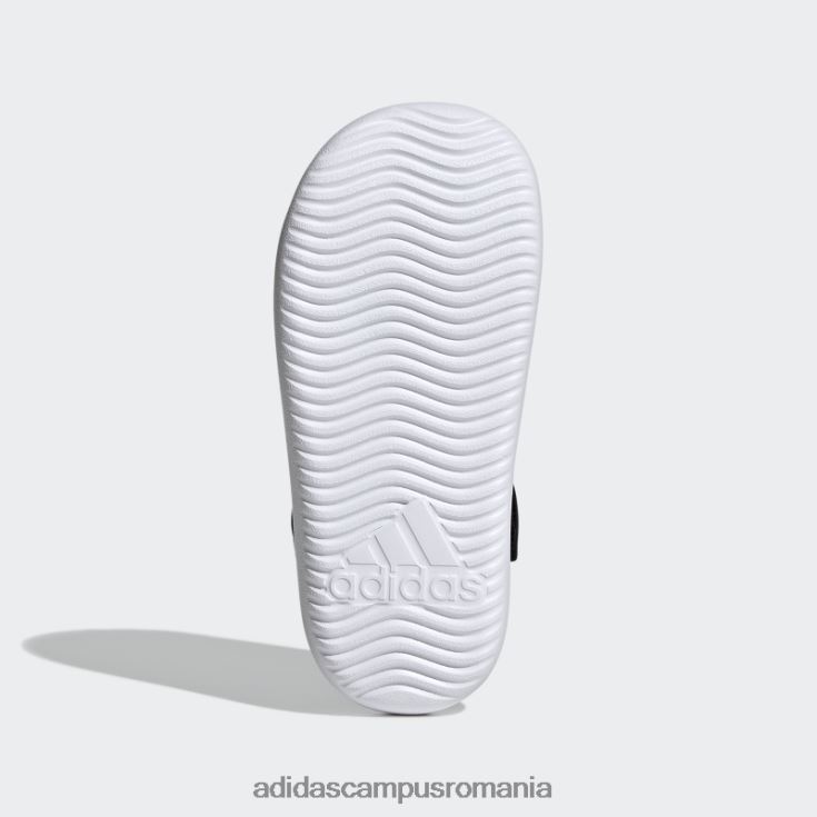 adidas campus romania sandale de apă cu vârf închis de vară negre copii alb negru J266N211402