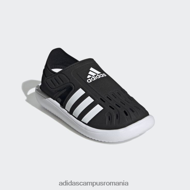 adidas campus romania sandale de apă cu vârf închis de vară negre copii alb negru J266N211402