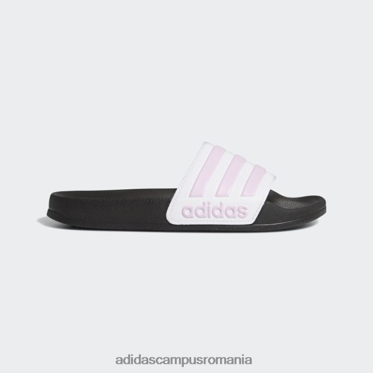 adidas campus romania tobogane de duș adilette albe copii alb/liliac J266N211437