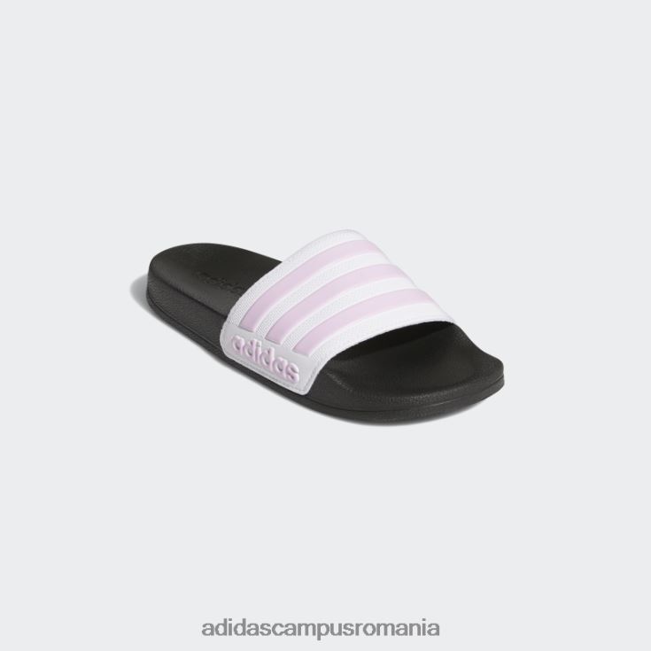 adidas campus romania tobogane de duș adilette albe copii alb/liliac J266N211437