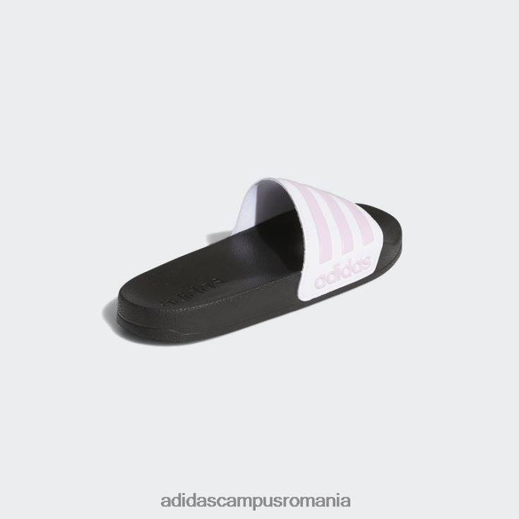 adidas campus romania tobogane de duș adilette albe copii alb/liliac J266N211437