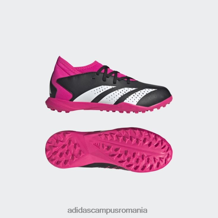 adidas campus romania acuratețea prădătorului roz.3 pantofi de gazon copii negru/alb/roz J266N211108