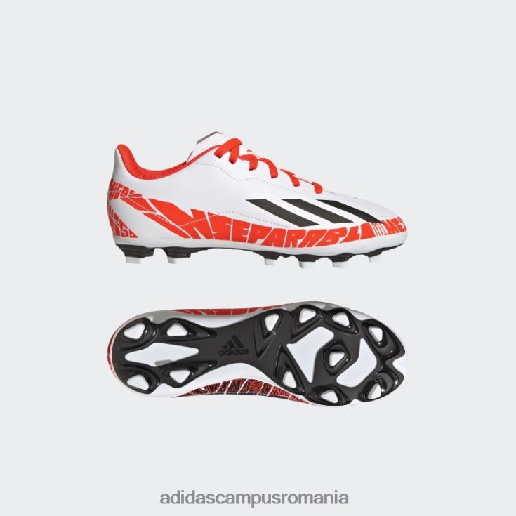 adidas campus romania alb x speedportal messi.4 crampoane flexibile de sol copii alb/negru/rosu J266N211519