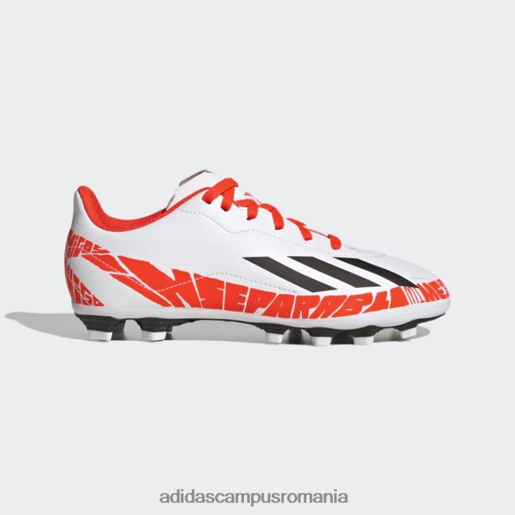 adidas campus romania alb x speedportal messi.4 crampoane flexibile de sol copii alb/negru/rosu J266N211519