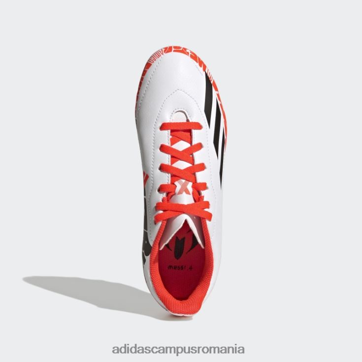 adidas campus romania alb x speedportal messi.4 crampoane flexibile de sol copii alb/negru/rosu J266N211519