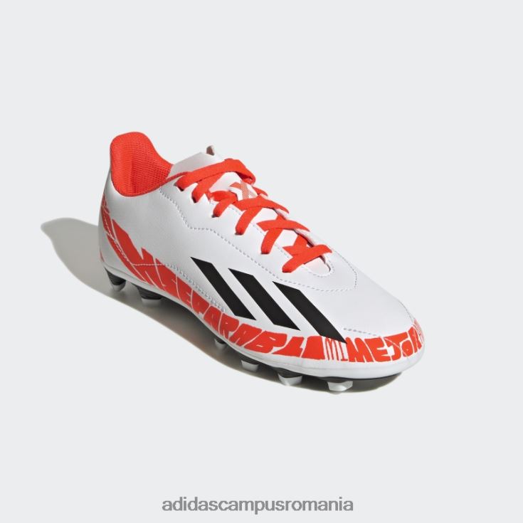 adidas campus romania alb x speedportal messi.4 crampoane flexibile de sol copii alb/negru/rosu J266N211519