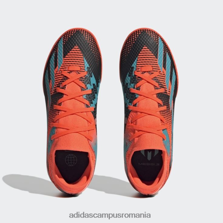 adidas campus romania cizme stilate negre x speedportal messi.3 turf copii portocaliu/papură cu mentă/negru J266N217593