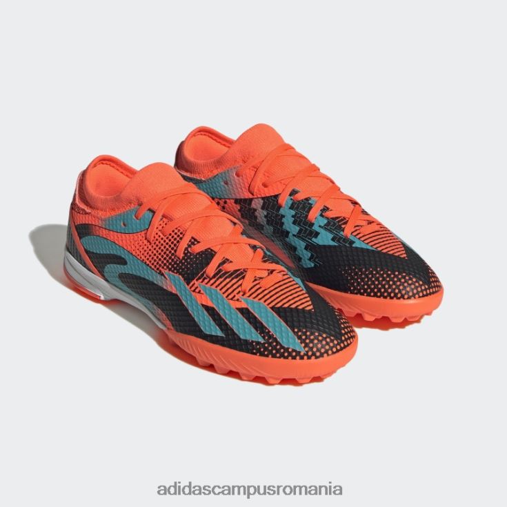 adidas campus romania cizme stilate negre x speedportal messi.3 turf copii portocaliu/papură cu mentă/negru J266N217593