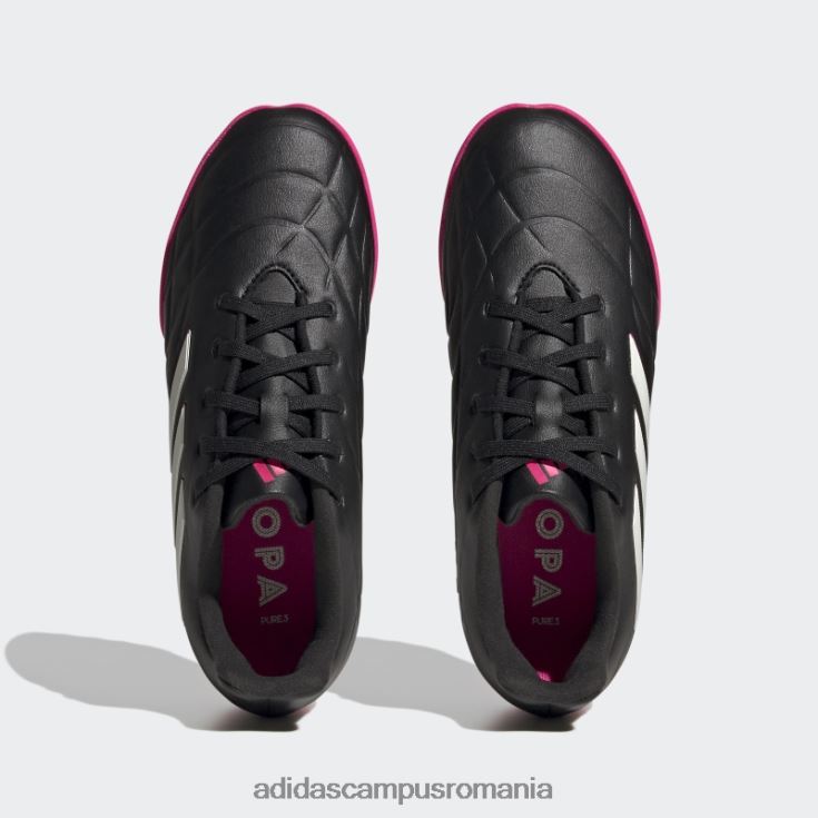 adidas campus romania copa roz pur.3 pantofi gazon copii negru/zero metalic/roz J266N211356