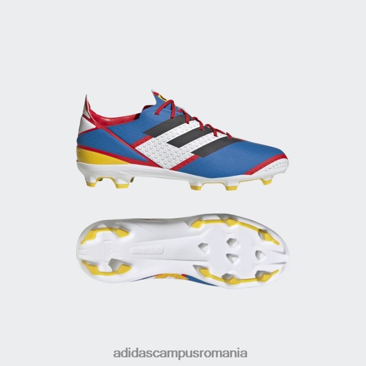 adidas campus romania crampă de fotbal pentru teren ferm alb copii alb/carbon/albastru J266N224871