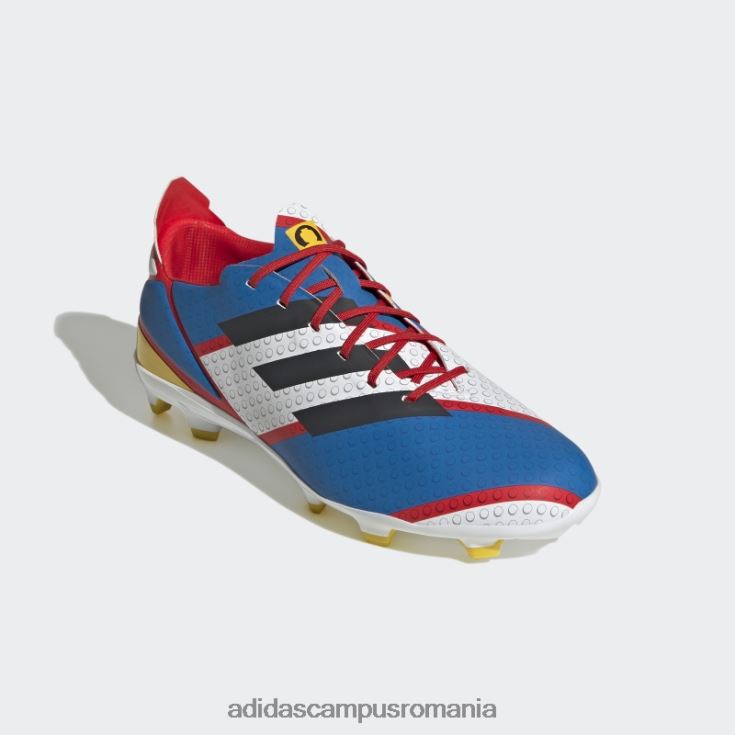 adidas campus romania crampă de fotbal pentru teren ferm alb copii alb/carbon/albastru J266N224871