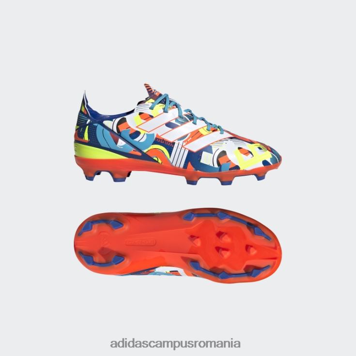 adidas campus romania crampoane de fotbal cian pentru teren ferm copii cyan/alb/rosu J266N224868
