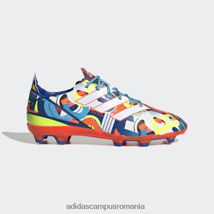 adidas campus romania crampoane de fotbal cian pentru teren ferm copii cyan/alb/rosu J266N224868