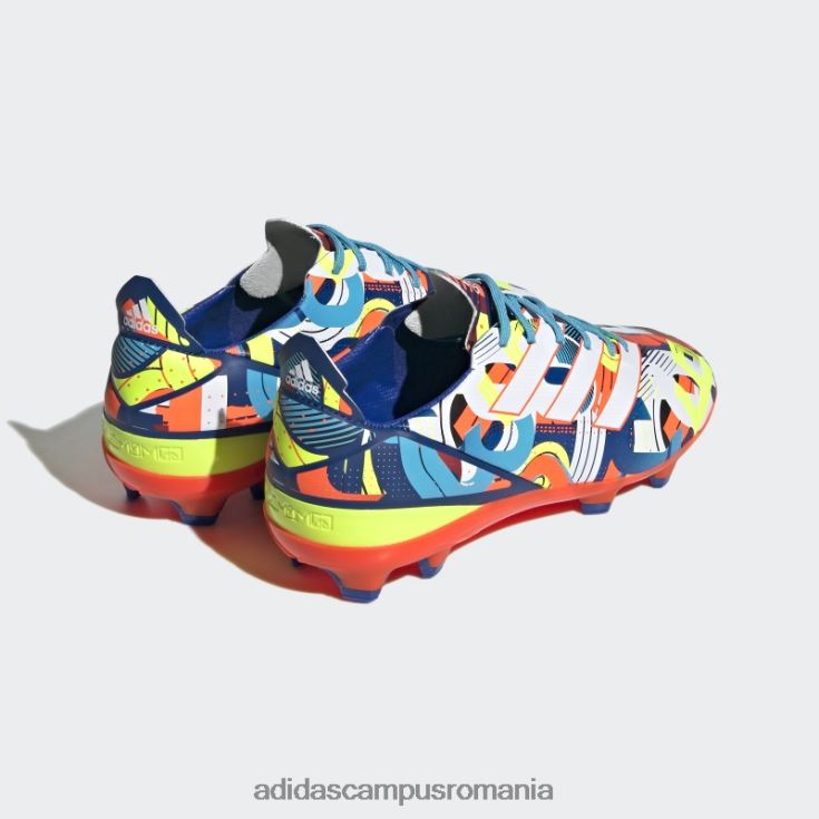 adidas campus romania crampoane de fotbal cian pentru teren ferm copii cyan/alb/rosu J266N224868