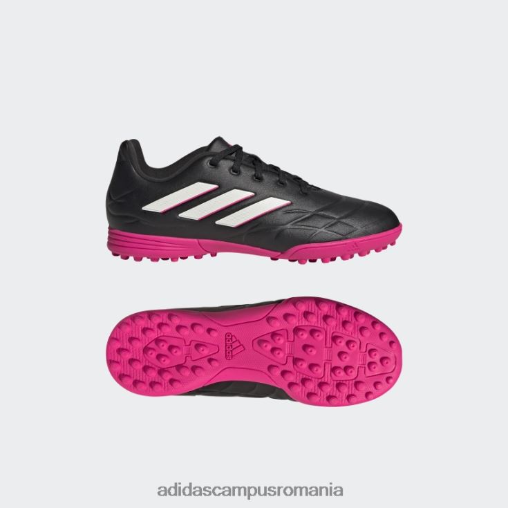 adidas campus romania eleganta roz copa pure.3 pantofi de fotbal pentru gazon copii negru/zero metalic/roz J266N224867