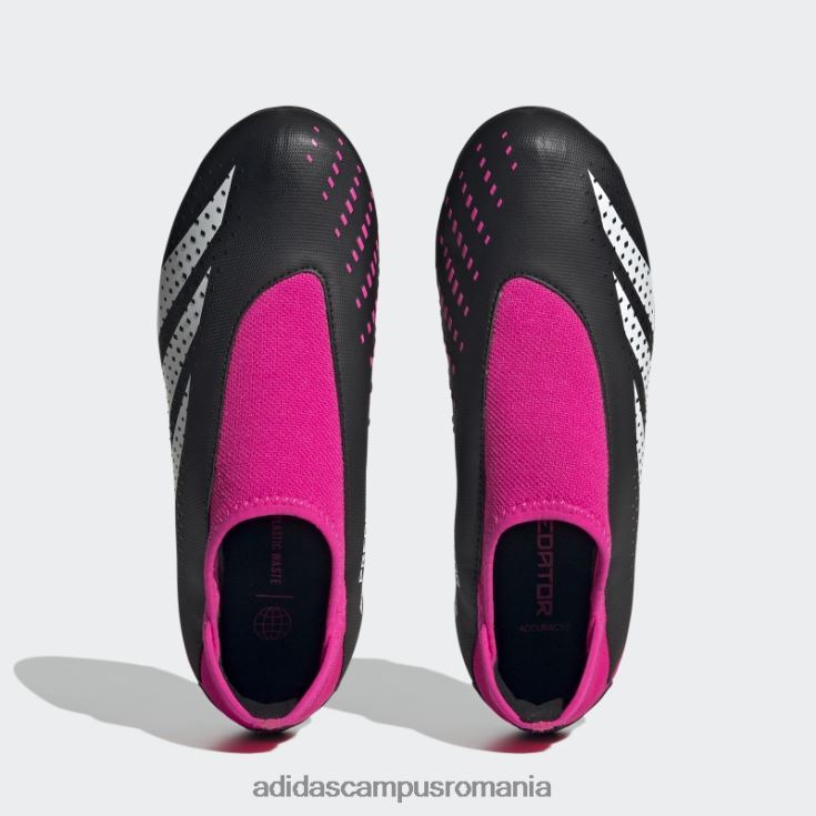 adidas campus romania fashion pink predator precizie.3 cizme fără șireturi pentru teren ferm copii negru/alb/roz J266N217605