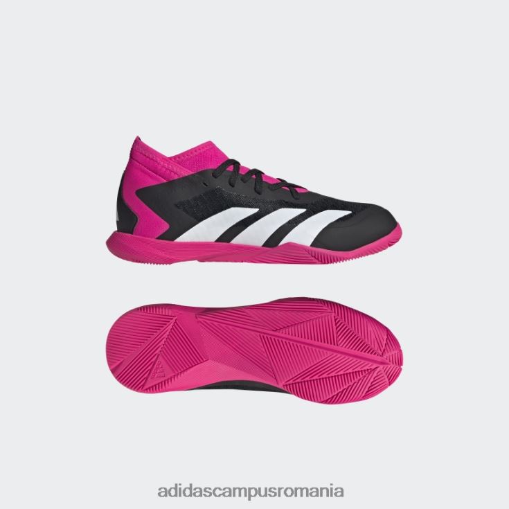 adidas campus romania negru predator precizie.3 pantofi de fotbal indoor copii negru/alb/roz J266N224844