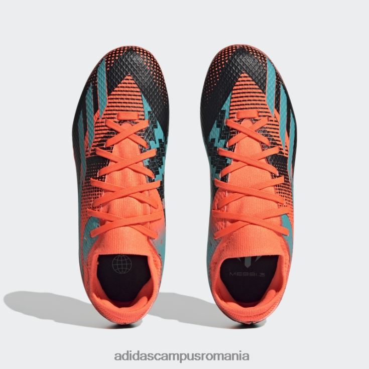 adidas campus romania orange x speedportal messi.3 crampoane pentru teren ferm copii portocaliu/papură cu mentă/negru J266N211237