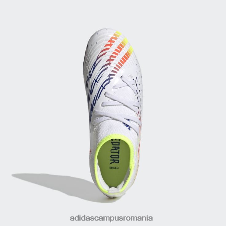 adidas campus romania pradator edge.3 cizme teren ferm alb copii alb/galben/albastru J266N23602