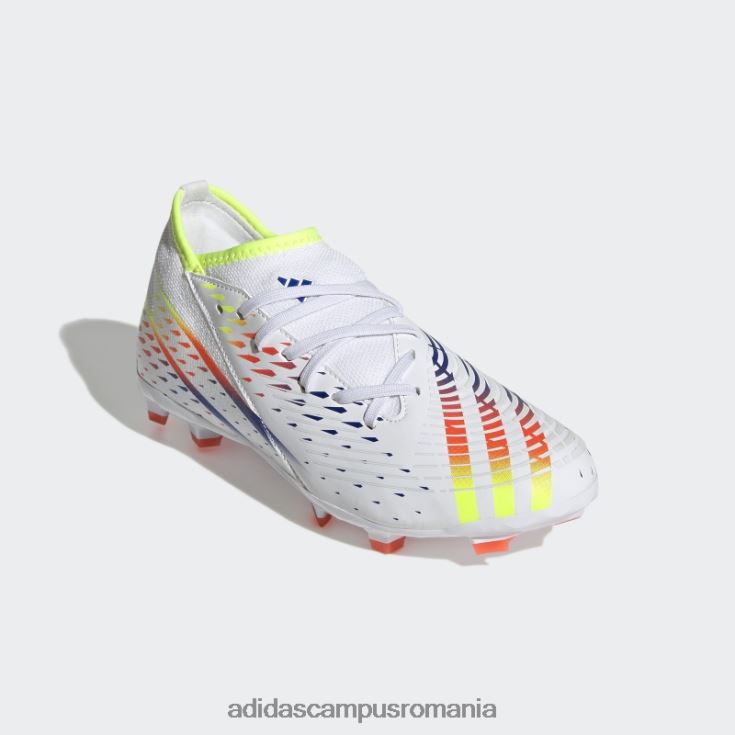 adidas campus romania pradator edge.3 cizme teren ferm alb copii alb/galben/albastru J266N23602