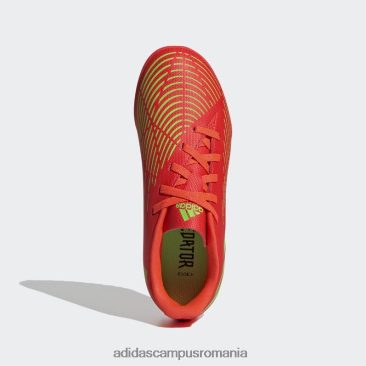 adidas campus romania pradator edge.4 pantofi gazon rosii copii roșu/verde/negru J266N211527