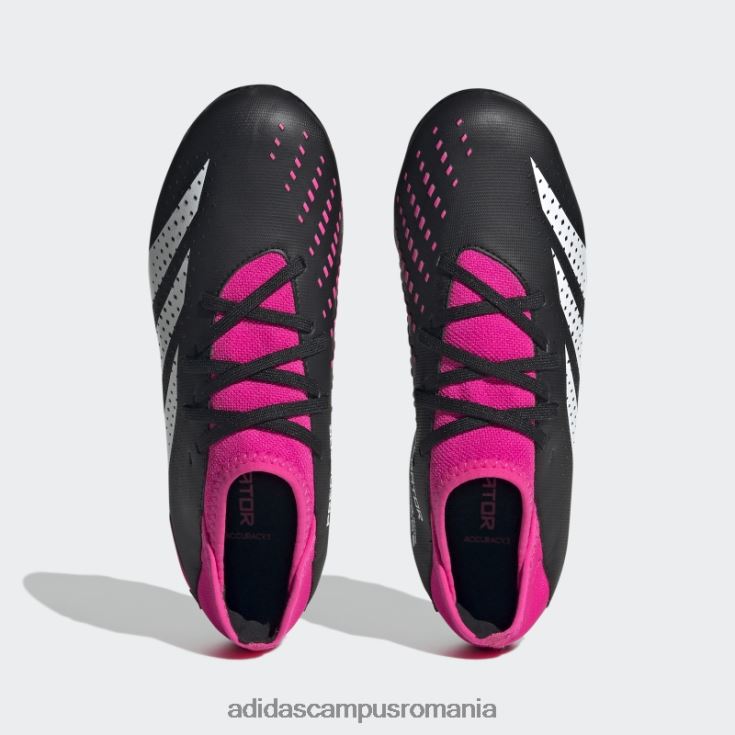 adidas campus romania precizie roz pradator.3 crampoane de teren ferm copii negru/alb/roz J266N211099