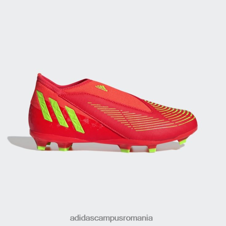 adidas campus romania predator edge.3 crampoane de teren ferm fără șireturi roșii adidas copii roșu/verde/negru J266N211490