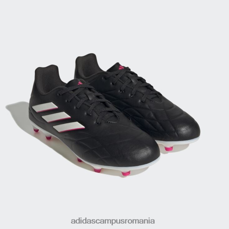adidas campus romania roz aprins copa pure.3 crampoane de fotbal pentru teren ferm copii negru/zero metalic/roz J266N224866