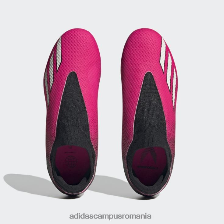 adidas campus romania x speedportal.3 cizme de teren ferm fără șireturi roz copii roz/zero metalic/negru J266N217600