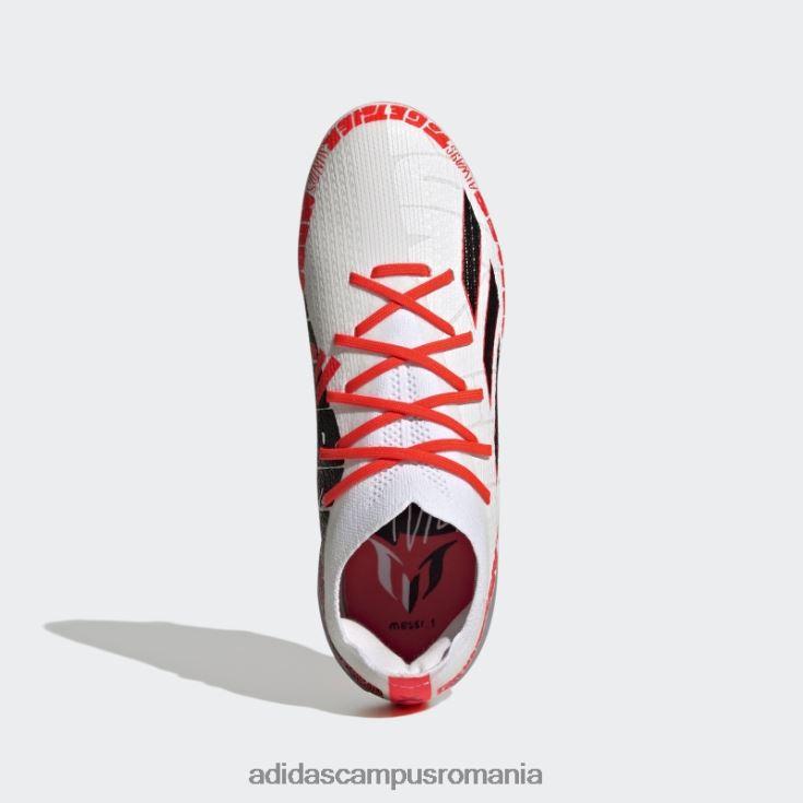 adidas campus romania x speedportal messi.1 crape de teren ferm alb copii alb/negru/rosu J266N211503