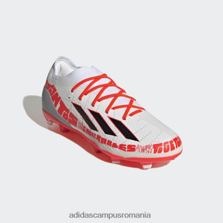 adidas campus romania x speedportal messi.1 crape de teren ferm alb copii alb/negru/rosu J266N211503
