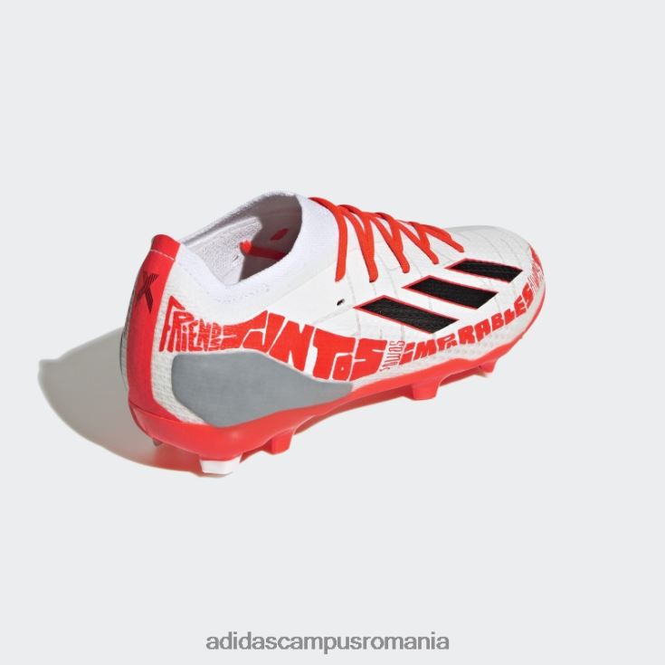 adidas campus romania x speedportal messi.1 crape de teren ferm alb copii alb/negru/rosu J266N211503