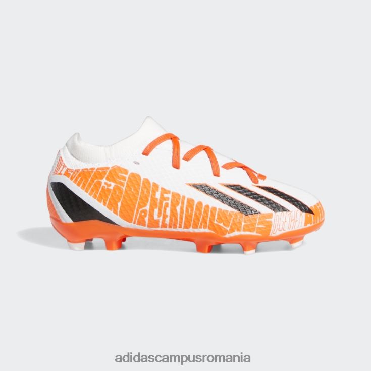 adidas campus romania x speedportal messi.3 crape de teren ferm alb copii alb/negru/rosu J266N211509