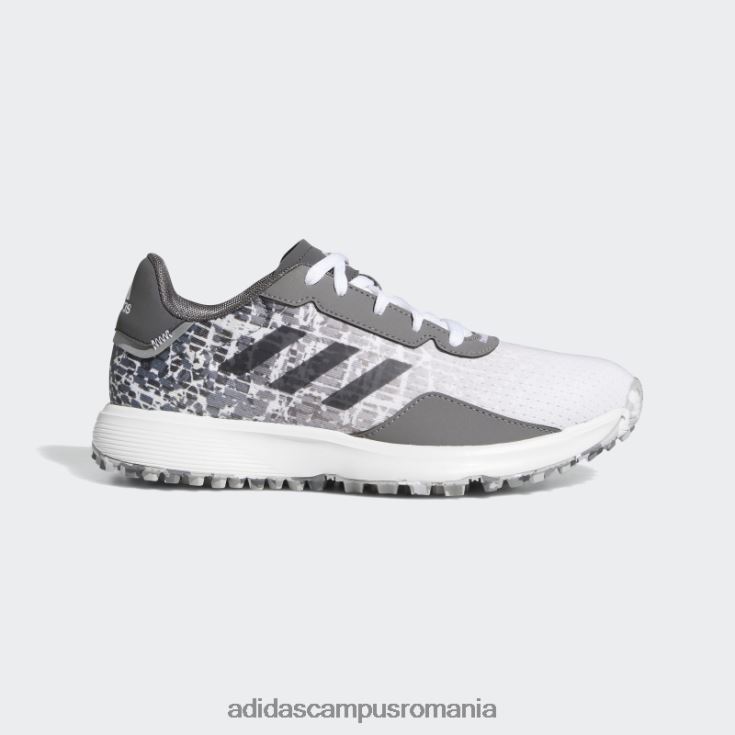 adidas campus romania modă pantofi de golf gri juniori s2g fără vârfuri copii alb/gri J266N211485
