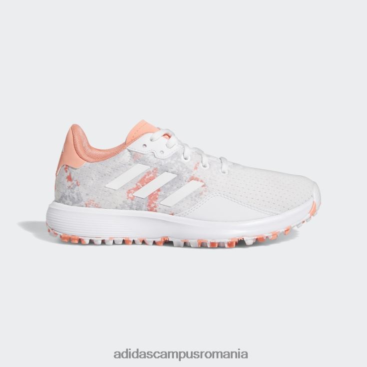 adidas campus romania pantofi de golf s2g sl alb copii alb/coral J266N211347