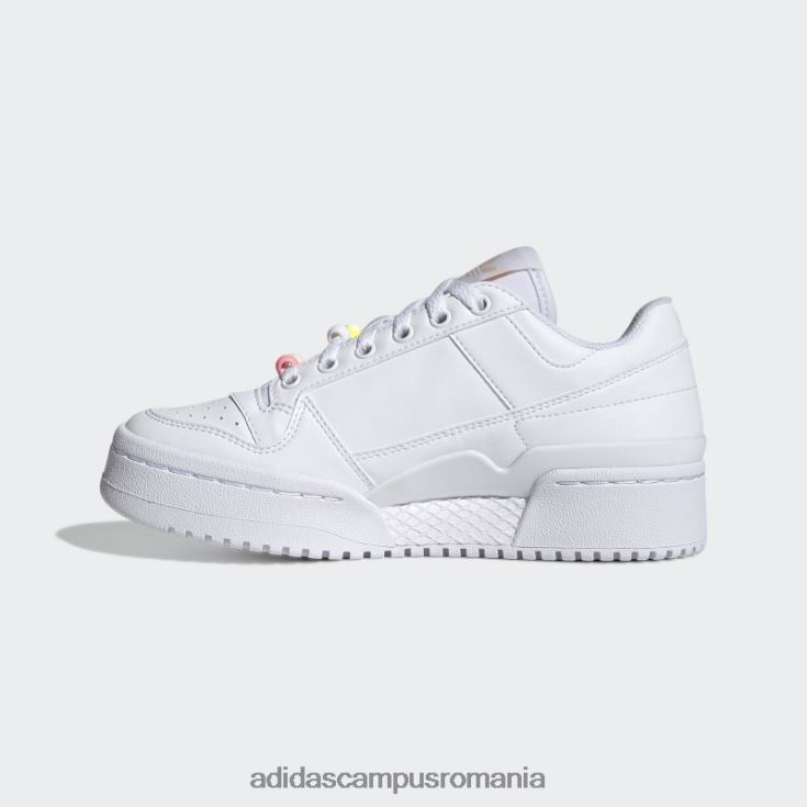 adidas campus romania beam orange forum pantofi îndrăzneți copii alb/portocaliu/roz fascicul J266N211534