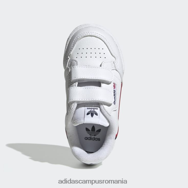 adidas campus romania fashion continental 80 pantofi stacojiu copii alb/stacojiu J266N217813