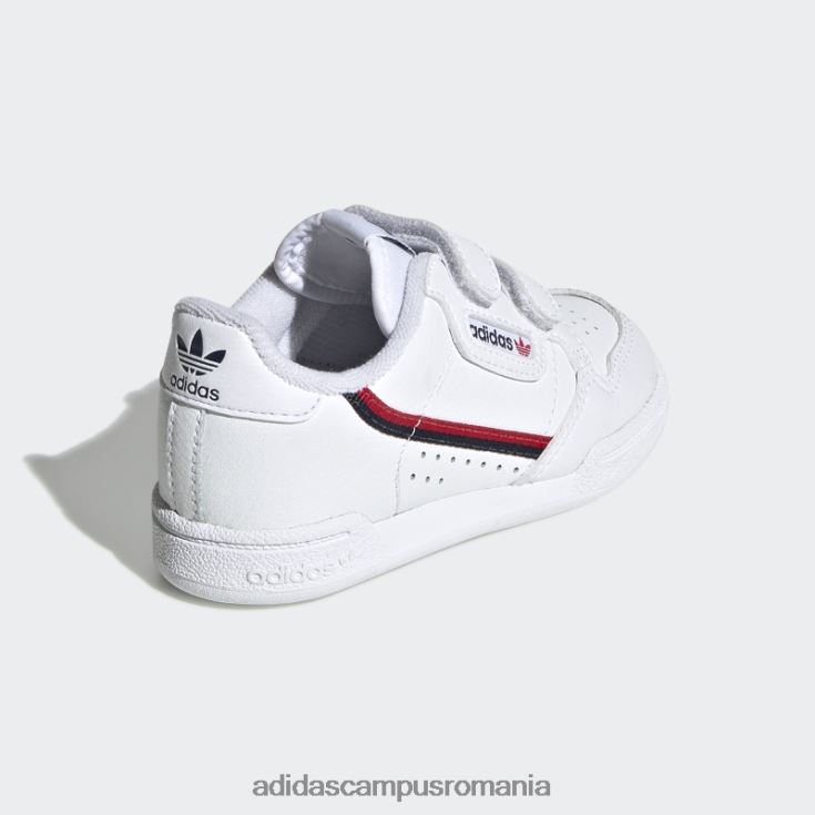 adidas campus romania fashion continental 80 pantofi stacojiu copii alb/stacojiu J266N217813