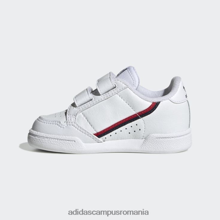 adidas campus romania fashion continental 80 pantofi stacojiu copii alb/stacojiu J266N217813
