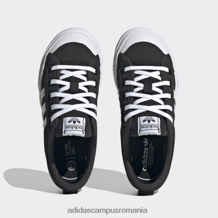 adidas campus romania fashion nizza pantofi cu platformă alb copii alb negru J266N217988