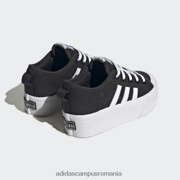 adidas campus romania fashion nizza pantofi cu platformă alb copii alb negru J266N217988