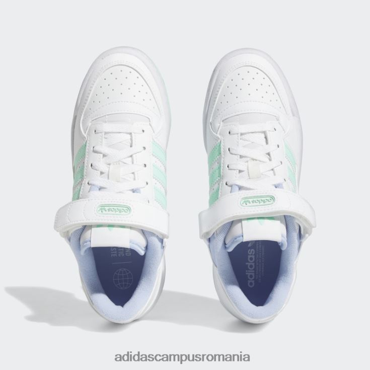 adidas campus romania forum blue Dawn pantofi jos copii zori alb/verde/albastru J266N217913
