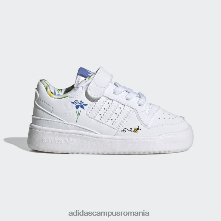 adidas campus romania forum low green pantofi moda copii alb/albastru/verde J266N211383
