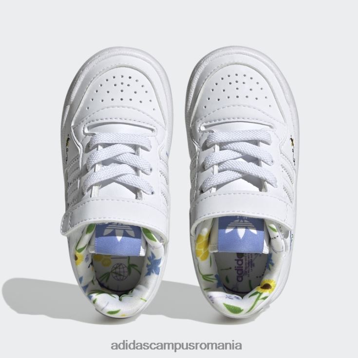 adidas campus romania forum low green pantofi moda copii alb/albastru/verde J266N211383