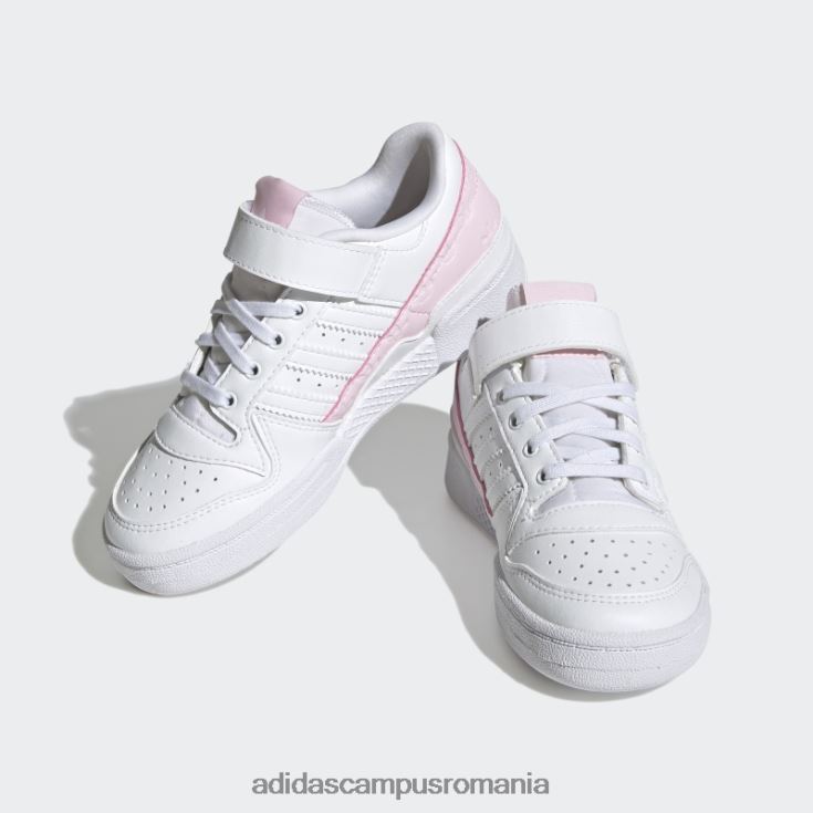 adidas campus romania forum pantofi joase roz copii alb/roz J266N219113