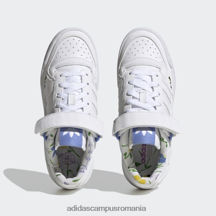 adidas campus romania forum verde pantofi joase copii alb/albastru/verde J266N211374