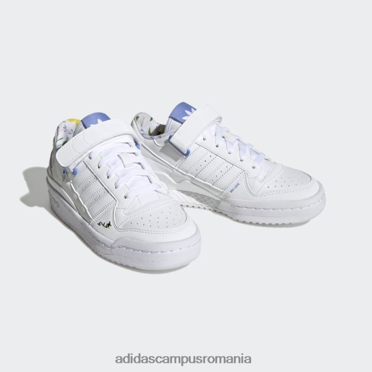 adidas campus romania forum verde pantofi joase copii alb/albastru/verde J266N211374