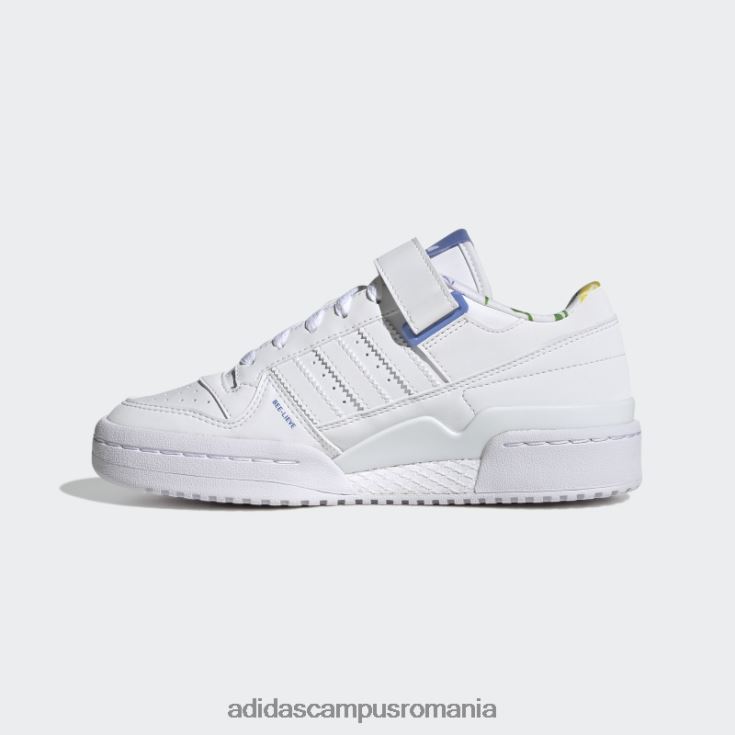 adidas campus romania forum verde pantofi joase copii alb/albastru/verde J266N211374