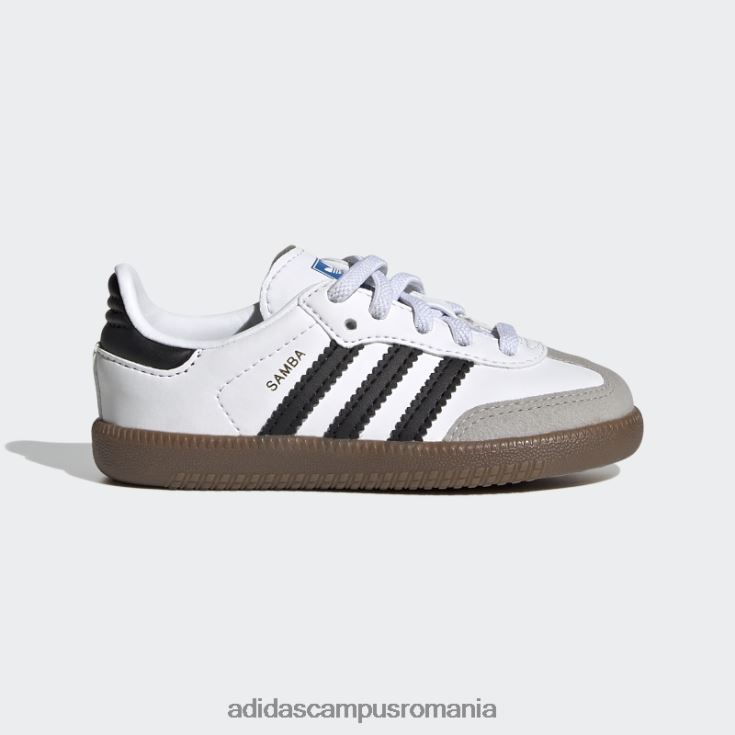 adidas campus romania gum samba og pantofi copii alb/negru/gumă J266N211421