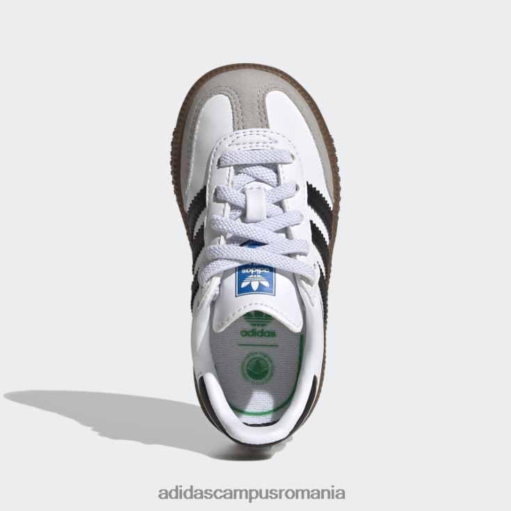 adidas campus romania gum samba og pantofi copii alb/negru/gumă J266N211421
